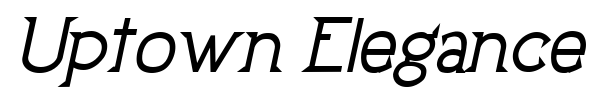 Uptown Elegance font preview